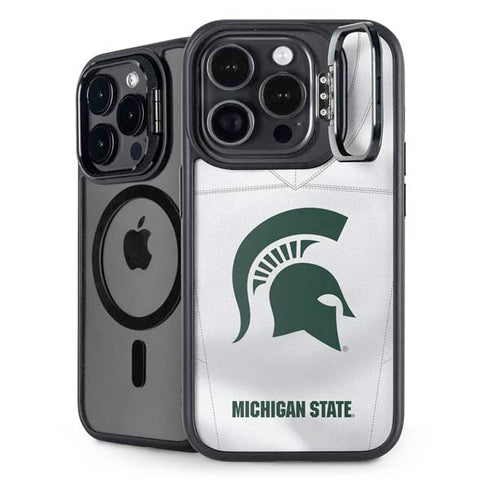 Michigan State University White Jersey iPhone 14 Pro Kickstand Case